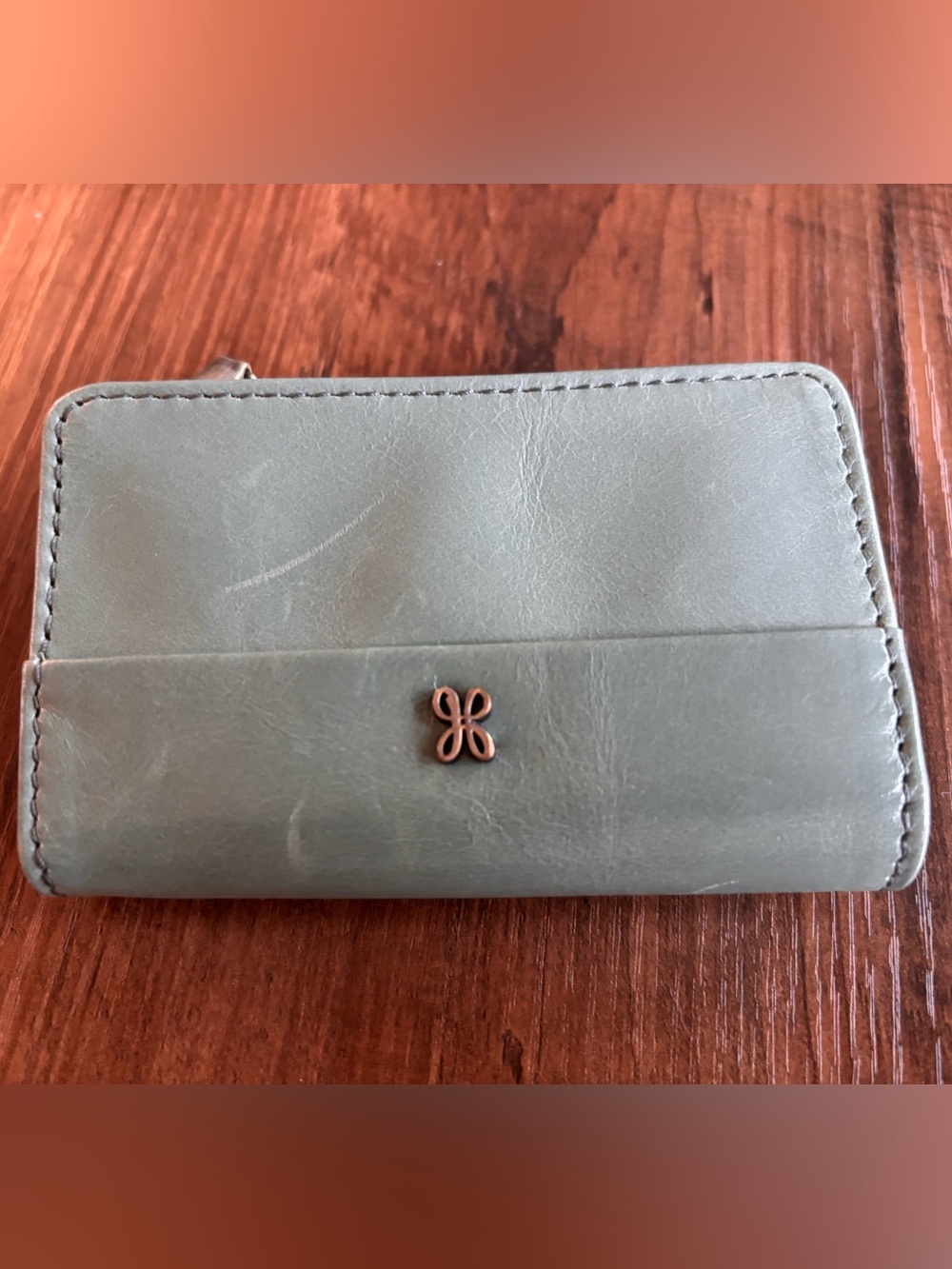 HOBO Green Leather Card Wallet